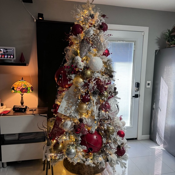 Christmas white metal jingle bell ornament decor 16in x 12in - Picture 9 of 11